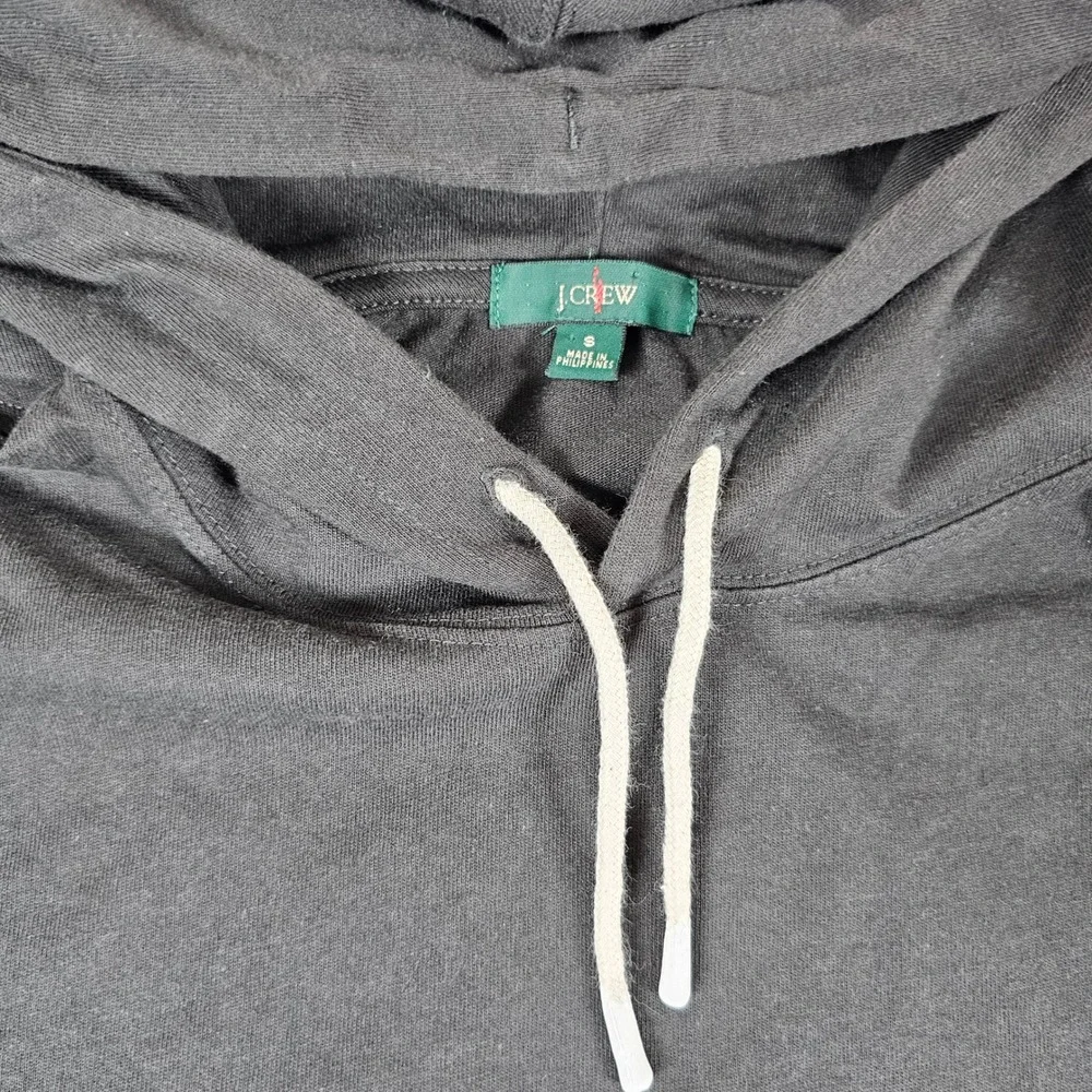 J Crew Oarsman Gray Long Sleeve Hoodie Pockets Drawstring Sweatshirt Men's Small